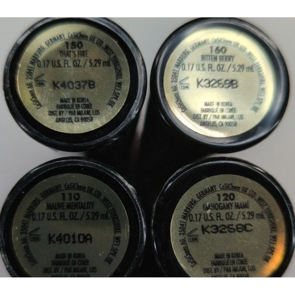 SEALED LOT 5🥰Milani Color Fetish Lipstick Stain Pink Mauve Bitten That's Fire